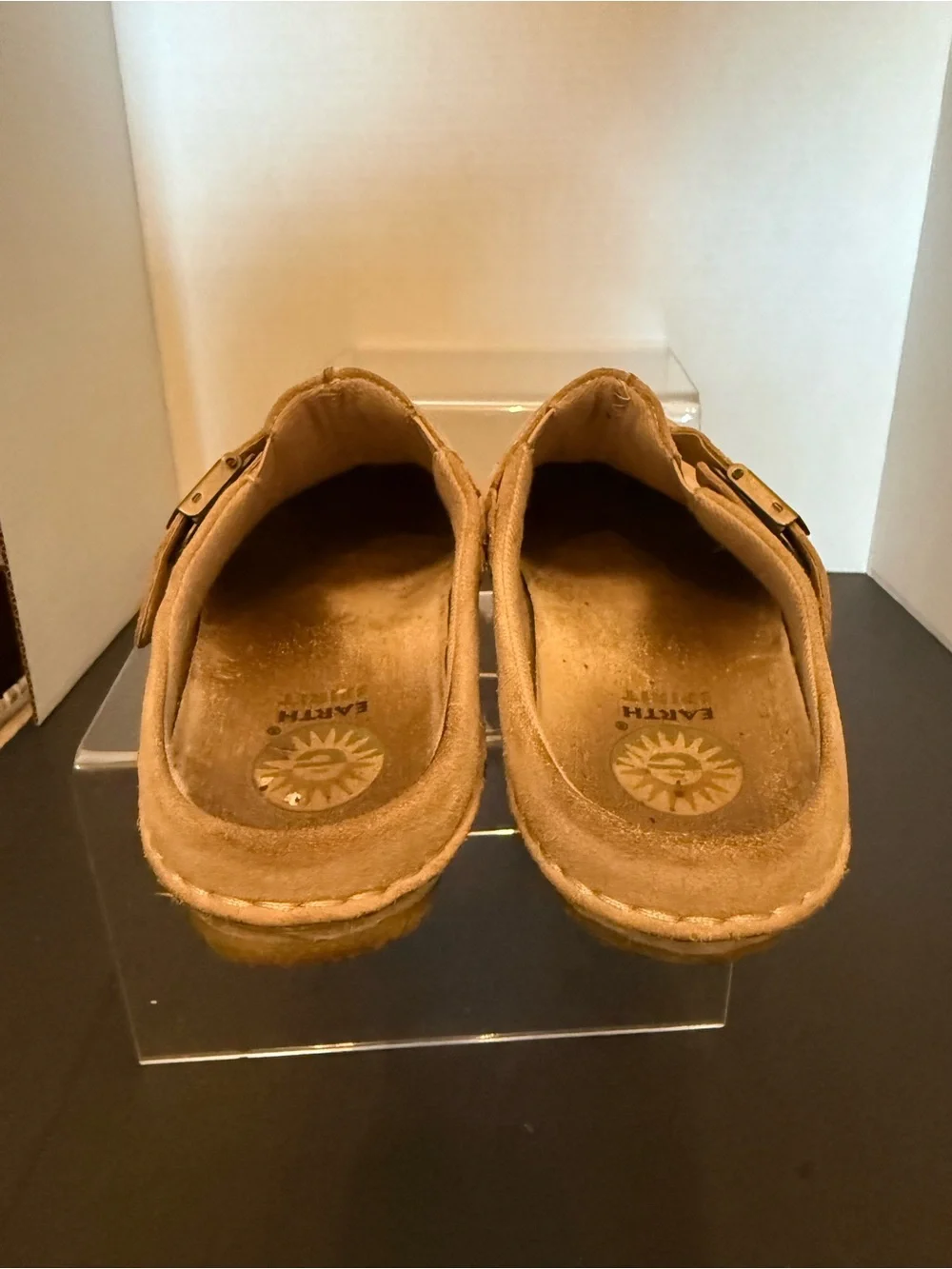 Earth Spirit Tan Suede Slip-On Clog with Buckle 7